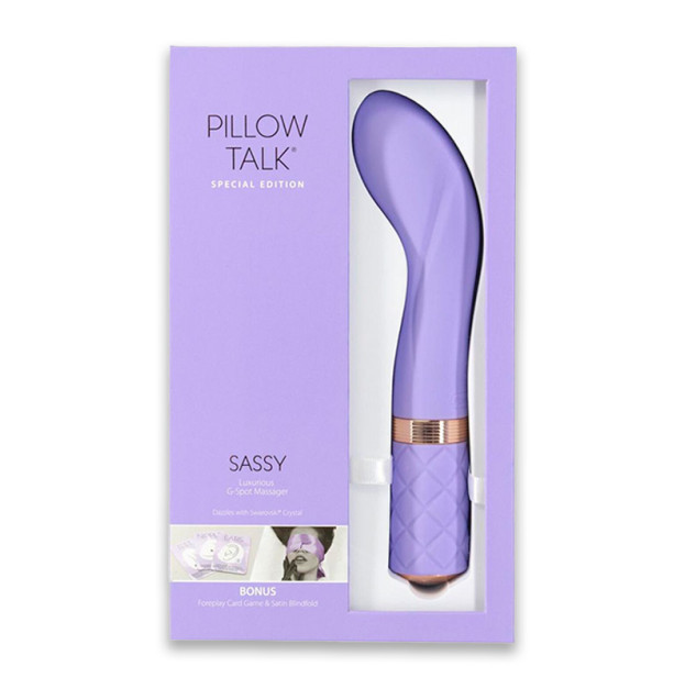 Вібратор PILLOW TALK Special Edition Sassy Purple з кристалом Swarovski