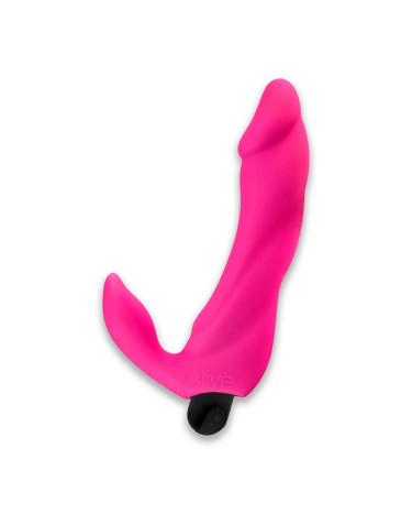 Вібратор вагінально-кліторальний Alive Bifun Pro Pink