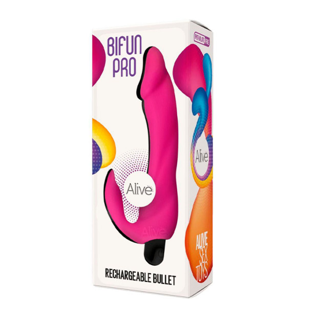 Вібратор вагінально-кліторальний Alive Bifun Pro Pink