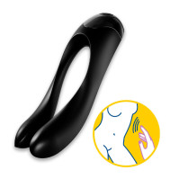 Вібратор на палець Satisfyer Candy Cane Black