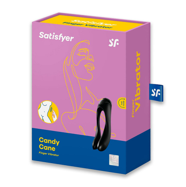 Вібратор на палець Satisfyer Candy Cane Black