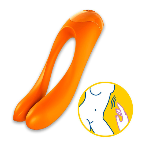 Вібратор на палець Satisfyer Candy Cane Orange