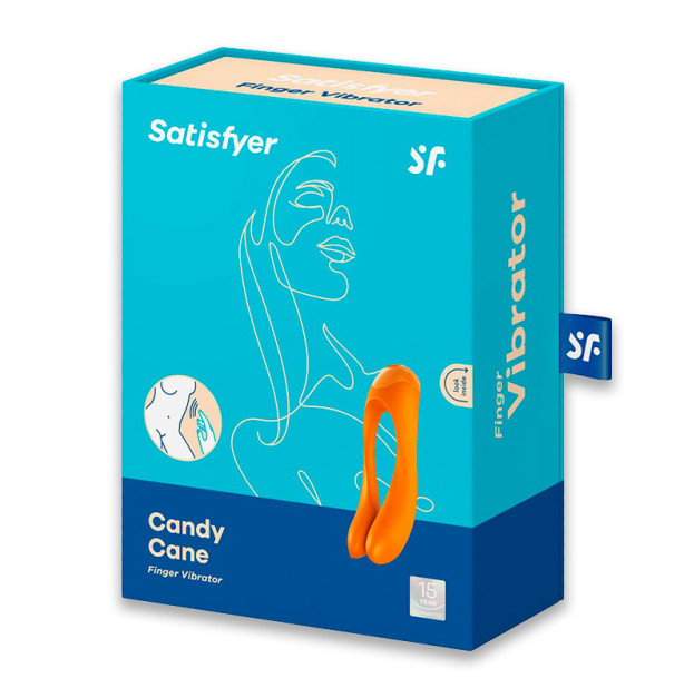 Вібратор на палець Satisfyer Candy Cane Orange