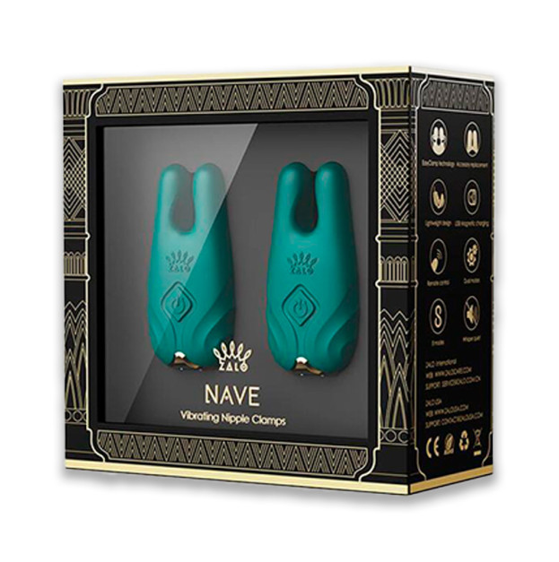 Вибратор для сосков Zalo Nave Turquoise Green