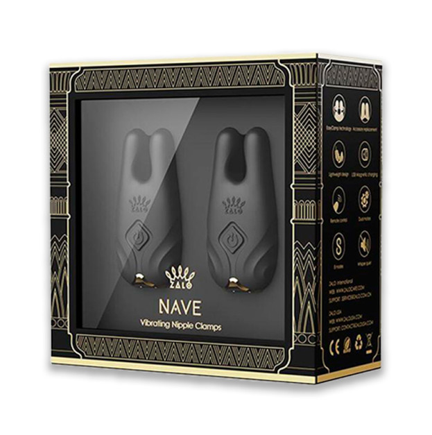 Вибратор для сосков Zalo Nave Obsidian Black