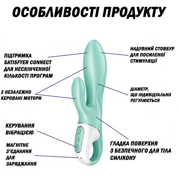 Вибратор кролик Satisfyer Air Pump Bunny 5+