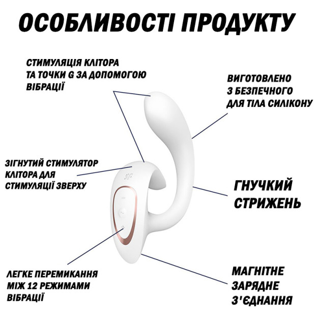 Vibrator Satisfyer G for Goddess 1 White