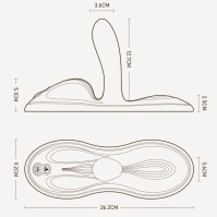 Sit-on-top смарт-вібратор Zalo Flora Smart Vibrating Pad Obsidian Black