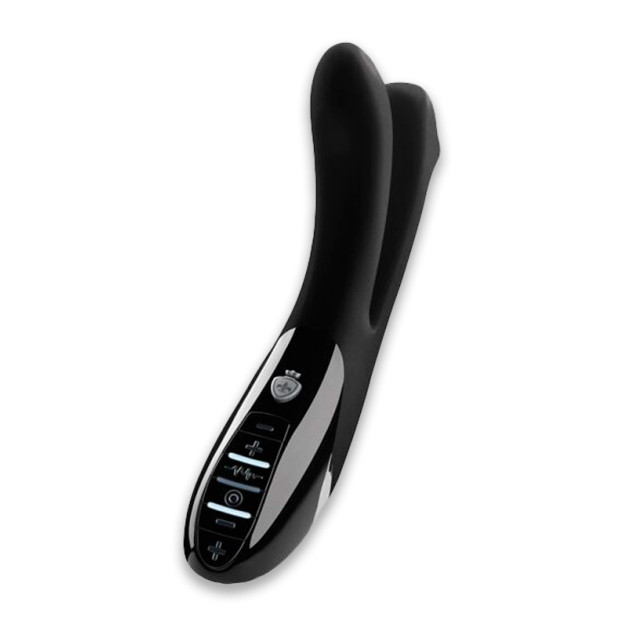 Вібратор подвійний з електростимуляцією Mystim Tingling Aparte eStim Black