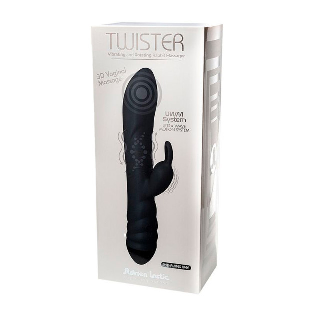 Вібратор-кролик Adrien Lastic Twister Black