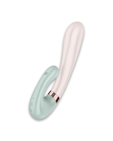 Смарт вібратор-кролик із підігрівом Satisfyer Heat Wave Mint