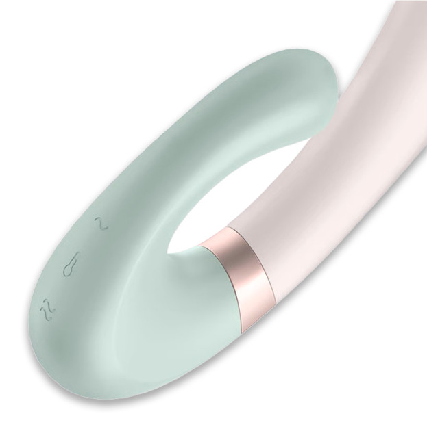 Смарт вібратор-кролик із підігрівом Satisfyer Heat Wave Mint