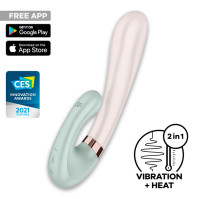 Смарт вібратор-кролик із підігрівом Satisfyer Heat Wave Mint