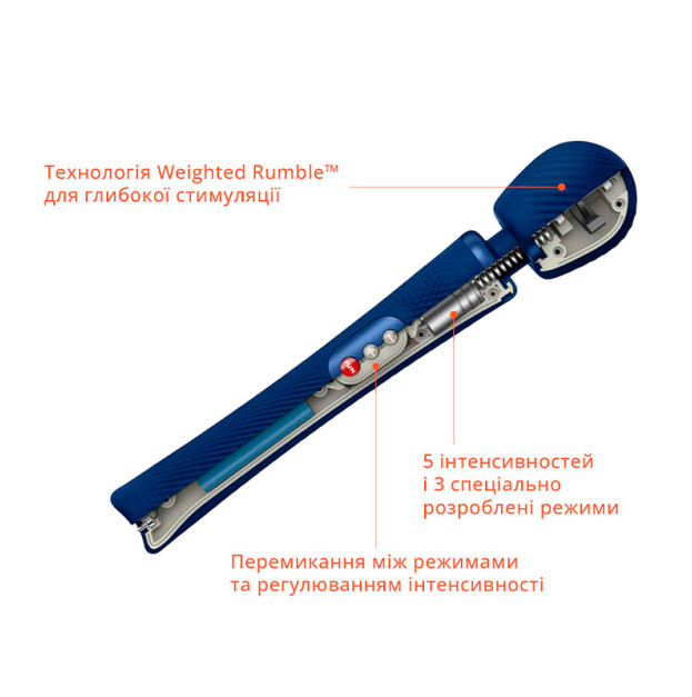 Вібратор Fun Factory VIM Vibrating Wand Midnight Blue