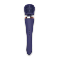 Вібратор з силіконовою щіточкою Love to Love Brush Crush – Midnight Indigo
