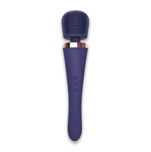 Вібратор з силіконовою щіточкою Love to Love Brush Crush – Midnight Indigo