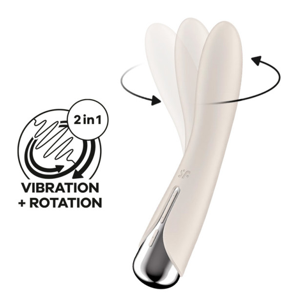 Вібратор точки G з обертанням Satisfyer Spinning Vibe 1 Beige
