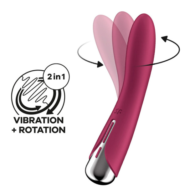 Вібратор точки G з обертанням Satisfyer Spinning Vibe 1 Red
