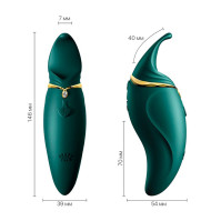 Вібратор Zalo — Hero Jewel Green