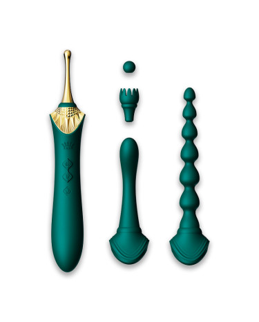 Мультифункціональний вібратор Zalo — Bess 2 Turquoise Green
