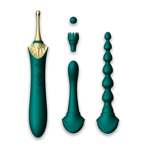 Мультифункціональний вібратор Zalo — Bess 2 Turquoise Green