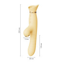 Пульсатор-вібратор із вакуумною стимуляцією клітора Zalo - ROSE Thruster Lemon Yellow