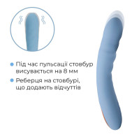 Смарт-вібратор з пульсацією Svakom Ava Neo Cornflower Blue